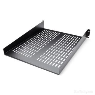 STARTECH.COM 1U Server Rack Shelf, 2U 22in Universal Fixed Vented Network Rack Shelf/Cantilever Tray