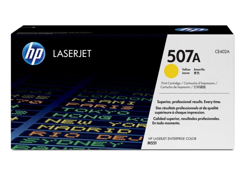 HP 507A - yellow - original - LaserJet - toner cartridge (CE402A), photo 1 of 1