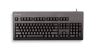 CHERRY G80-3000 Membrane Keyboard - Cable Connectivity - Black - USB, PS/2 Interface - 105 Key