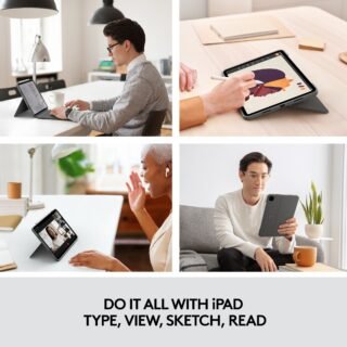 LOGITECH Combo Touch - keyboard and folio case - with trackpad - QWERTY - UK - oxford grey