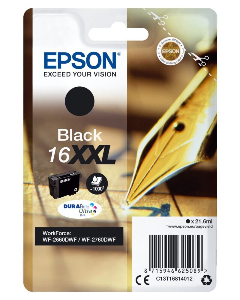 EPSON 16XXL - XL - black - original - ink cartridge, photo 1 of 1