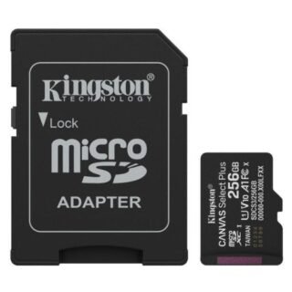 Kingston 256GB Canvas Select Plus Gen3 MicroSDXC Card with SD Adapter, UHS-I Class 10, U1, V10, A1 App Performance, 150MB/s