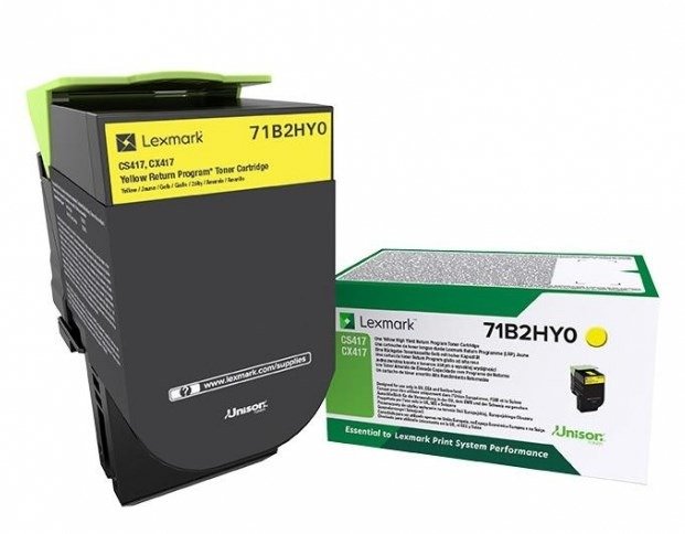 LEXMARK X417 - High Yield - yellow - original - toner cartridge - LCCP, LRP, photo 1 of 1