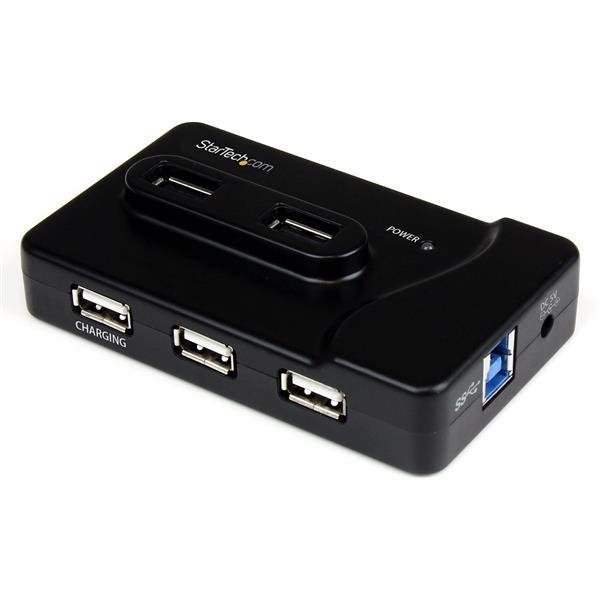 STARTECH.COM 7 Port USB Hub - 2 x USB 3A, 4 x USB 2A, 1 x Dedicated Charging Port, photo 1 of 1