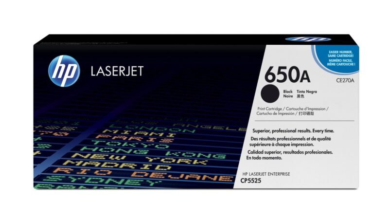 HP 650A originele zwarte LaserJet tonercartridge, foto 1 van 1