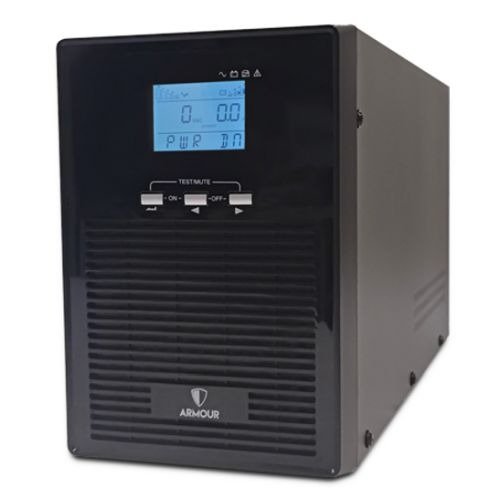 Armour 2000VA UPS, 1600W, LCD Display, 2x UK Plug, 2x RJ45, 3x IEC, USB, Brown Box, photo 1 of 1