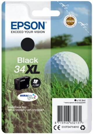 Epson Golf ball 34XL Golfbal DURABrite Ultra afzonderlijke zwarte inkt