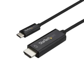 STARTECH.COM 6ft (2m) USB C to HDMI Cable, 4K 60Hz USB Type C to HDMI 2.0 Video Adapter Cable, Thund