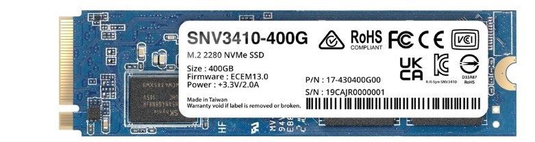 SYNOLOGY SNV3410 - solid state drive - 400 GB - PCI Express 3.0 x4 (NVMe), photo 1 of 1