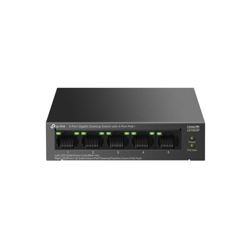 TP-LINK LS105GP 5xGb 4xGb PoE+ Desktop switch S, photo 1 of 1