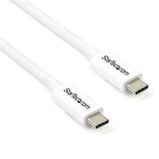 STARTECH.COM 20Gbps Thunderbolt 3 Cable - 6.6ft/2m - White - 4k 60Hz
