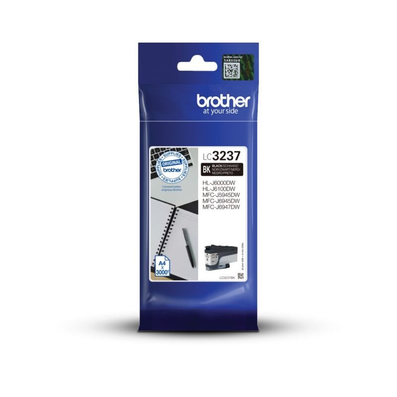 BROTHER LC-3237BK Original Ink Cartridge - Black - Inkjet - 3000 Pages - 1 Pack, photo 1 of 1