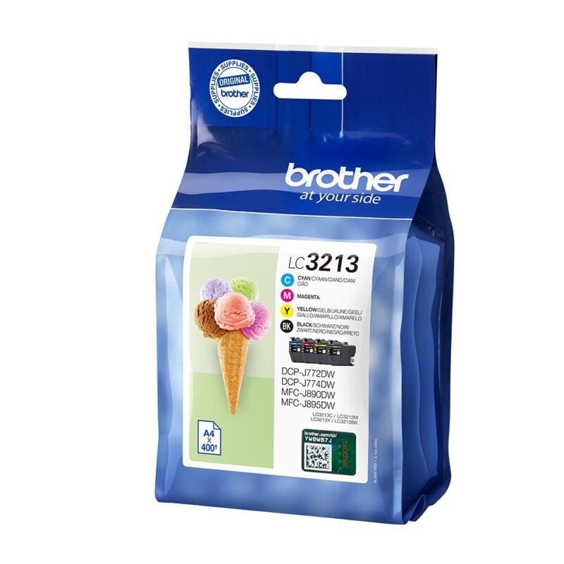 Brother LC3213VAL inktcartridge 4 stuk(s) Origineel Hoog (XL) rendement Zwart, Cyaan, Magenta, Geel, foto 1 van 1