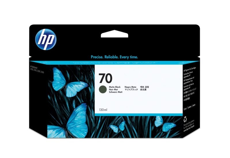HP 70 matzwarte DesignJet inktcartridge, 130 ml, foto 1 van 1
