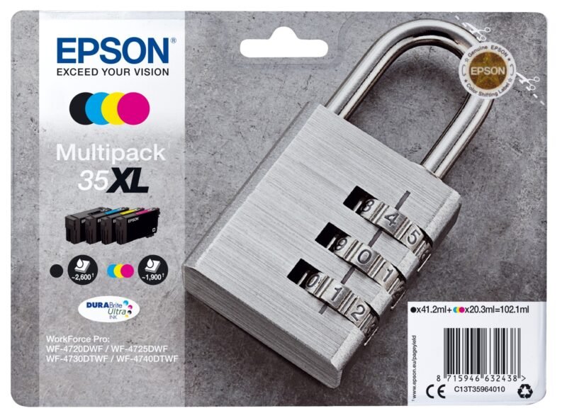EPSON 35XL Multipack - 4-pack - XL - black, yellow, cyan, magenta - original - ink cartridge, photo 1 of 1