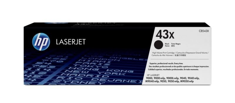 HP 43X - High Yield - black - original - LaserJet - toner cartridge (C8543X), photo 1 of 1