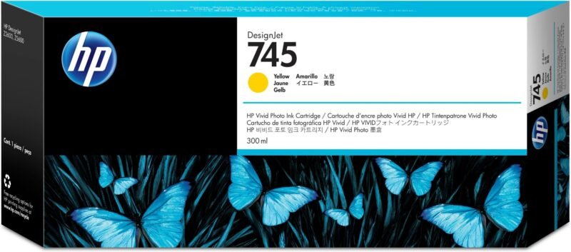 HP 745 - high capacity - yellow - original - DesignJet - ink cartridge, photo 1 of 1