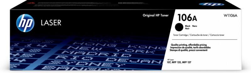 HP 106A Toner Cartridge - Black - Laser - 1000 Pages, photo 1 of 1