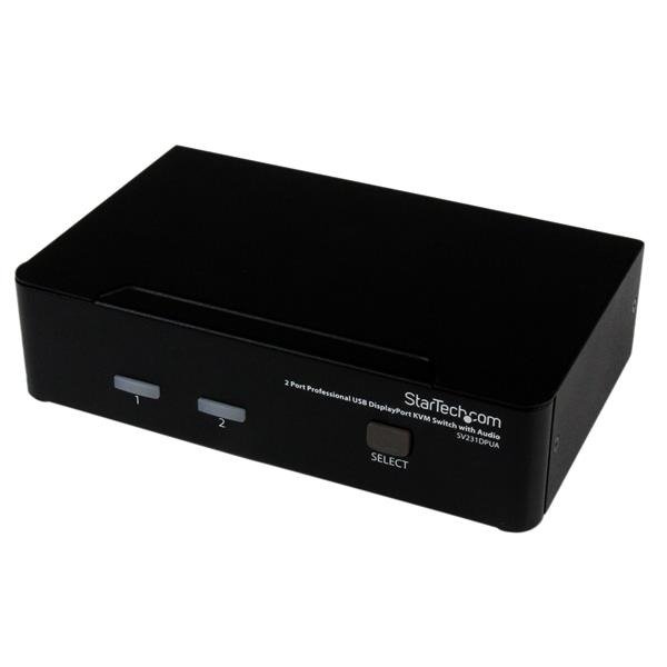 STARTECH.COM 2 Port USB DisplayPort KVM Switch with Audio - 2 x 1 - 2 x DisplayPort Video, photo 1 of 1