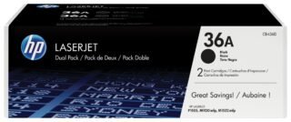 HP 36A - 2-pack - black - original - LaserJet - toner cartridge (CB436AD)
