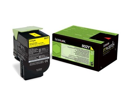 LEXMARK 802Y - yellow - original - toner cartridge - LCCP, LRP, photo 1 of 1