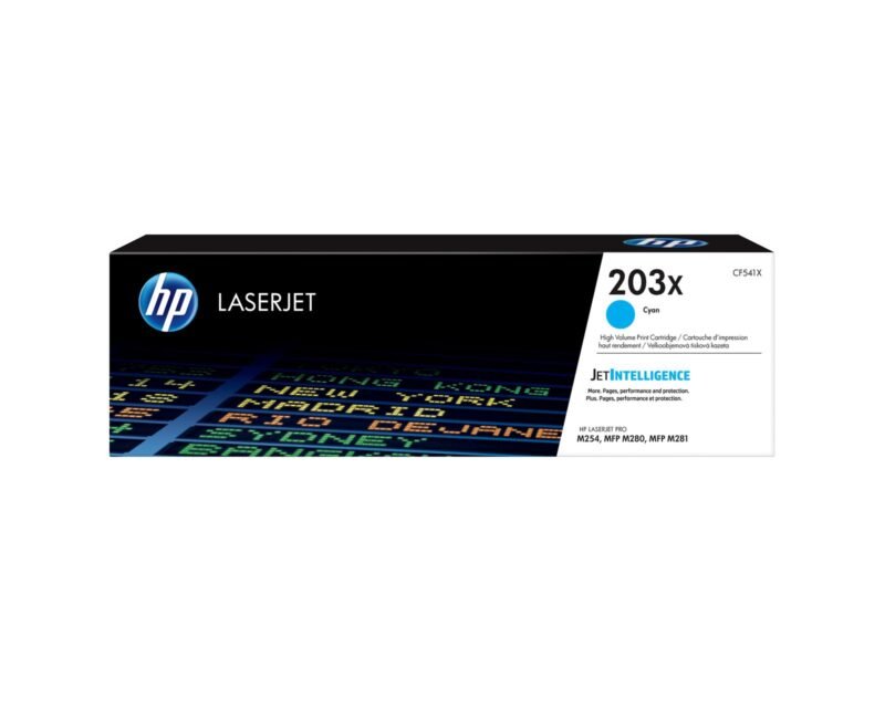 HP 203X High Yield Cyan Original LaserJet Toner Cartridge, photo 1 of 3