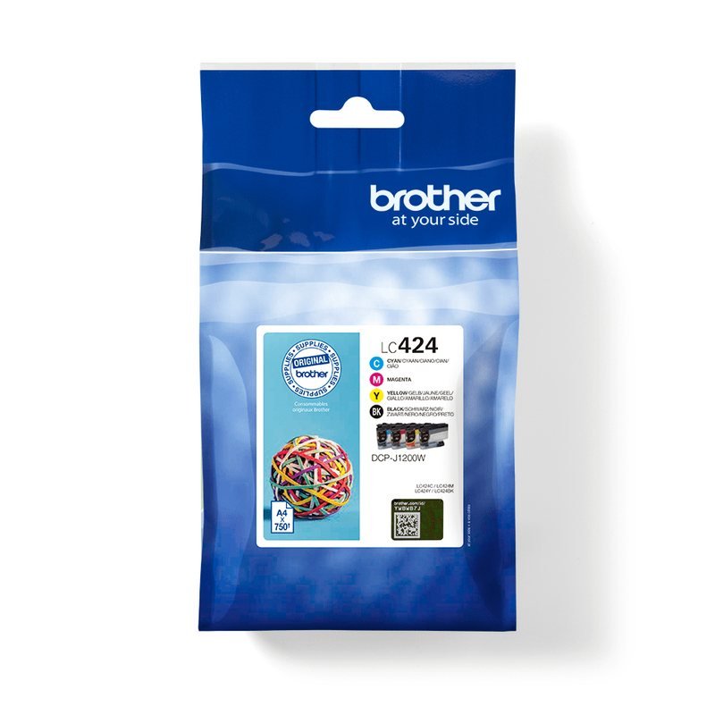 Brother LC424VAL inktcartridge 4 stuk(s) Origineel Zwart, Cyaan, Magenta, Geel, foto 1 van 4
