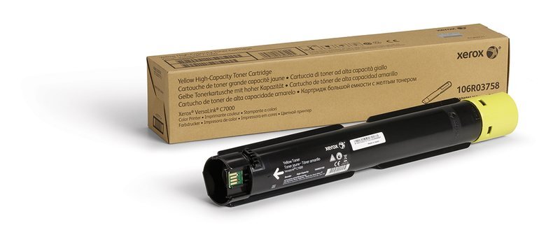Xerox Genuine ® VersaLink® C7000 Color Printer Yellow High capacity Toner Cartridge (10100 Pages) - 106R03758, photo 1 of 17