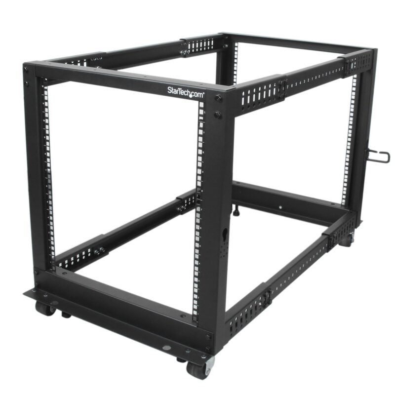 STARTECH.COM 12U 19" Open Frame Server Rack, 4 Post Adjustable Depth 23-41" Mobile, Free Standing Ro, photo 1 of 1