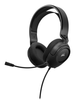Corsair HS35 v2 Multiplatform Wired Gaming Headset, 3.5mm Jack, Suspended Fabric Headband, 50mm Neodymium Drivers, Carbon