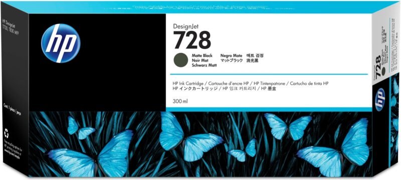 HP 728 Ink Cartridge - Matte Black - Inkjet, photo 1 of 1