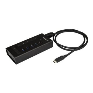 STARTECH.COM 7 Port USB C Hub, USB Type-C to 2x USB-C/5x USB-A, Moutable Metal Hub, USB 3.0, SuperSp