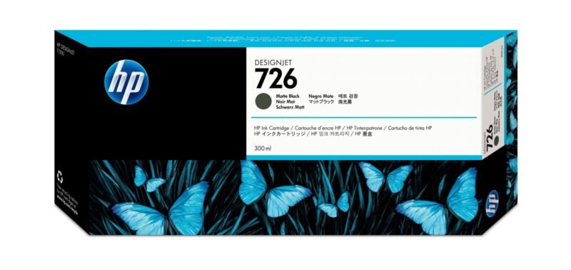 HP 726 matzwarte DesignJet inktcartridge, 300 ml, foto 1 van 1