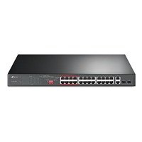 TP-Link TL-SL1226P 24-Port Metal 10/100Mbps + 2-Port Gigabit Unmanaged PoE+ Switch (250W)
