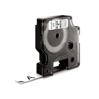 Dymo D1 Standard Black on White 12mm Black