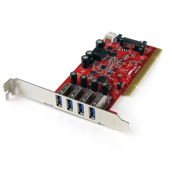 STARTECH.COM 4 Port PCI SuperSpeed USB 3.0 Adapter Card with SATA/SP4 Power, photo 1 of 1