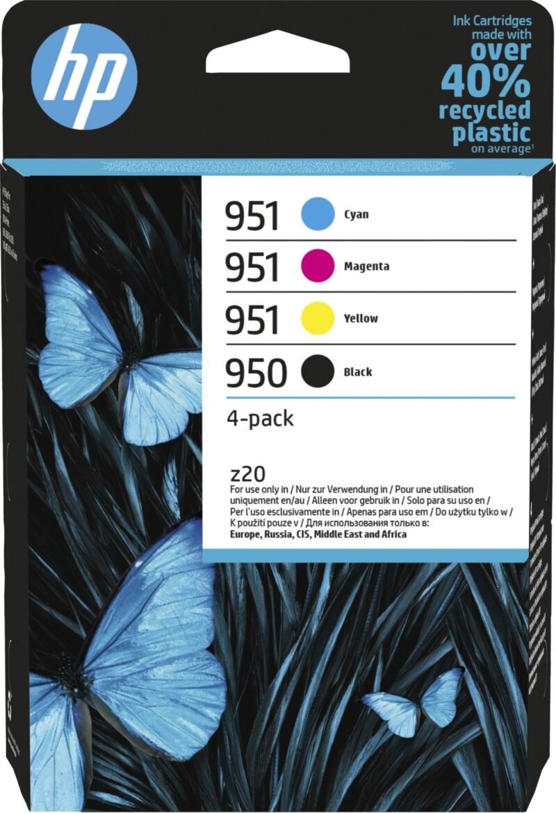 HP 950 zwarte/951 originele cyaan/magenta/gele inktcartridges, 4-pack, foto 1 van 1