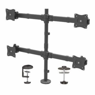 STARTECH.COM Desk Mount Quad Monitor Arm, Ergonomic VESA 4 Monitor Mount 2x2 up to 27", Articulating
