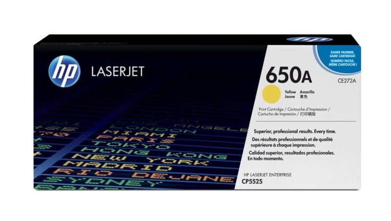 HP 650A - yellow - original - LaserJet - toner cartridge (CE272A), photo 1 of 1