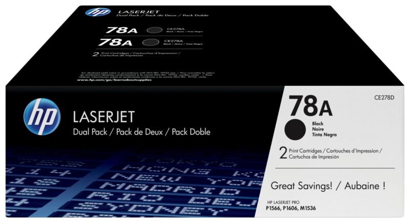 HP 78A - 2-pack - black - original - LaserJet - toner cartridge (CE278AD), photo 1 of 1