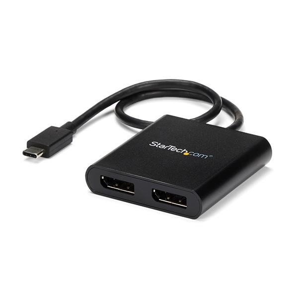 STARTECH.COM 2-Port Multi Monitor Adapter, USB-C to 2x DisplayPort 1.2 Video Splitter, USB Type-C to, photo 1 of 1