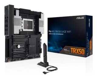 Asus PRO WS TRX50-SAGE WIFI, Workstation, AMD TRX50, sTR5, CEB, 4 DDR5 ECC, Wi-Fi 7, 10G & 2.5G LAN, SlimSAS, PCIe5, 3x M.2