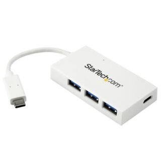 STARTECH.COM USB C Hub - White - 4 Port USB-C to USB-A (3x) and USB-C (1x) - Bus Powered USB Hub