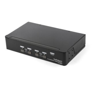 STARTECH.COM 4 Port DisplayPort KVM Switch, 4K 60Hz, Single Display, Dual Port UHD DP 1.2 USB KVM Sw