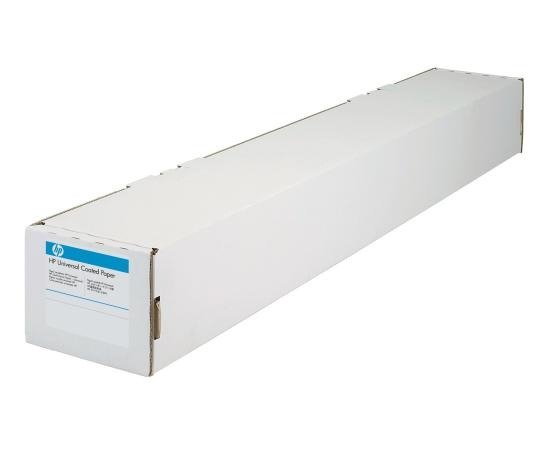 HP Inkjet Print Coated Paper - 1067 mm x 45.70 m - 90 g/m² Grammage - Matte - White, photo 1 of 1