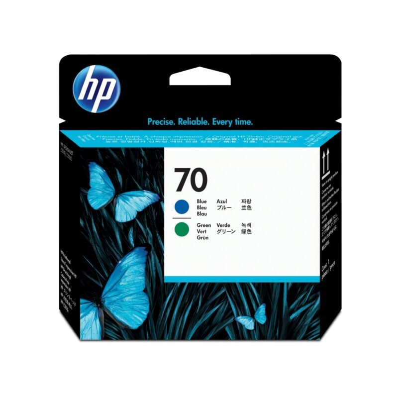 HP 70 Blue and Green Printhead - Inkjet, photo 1 of 1