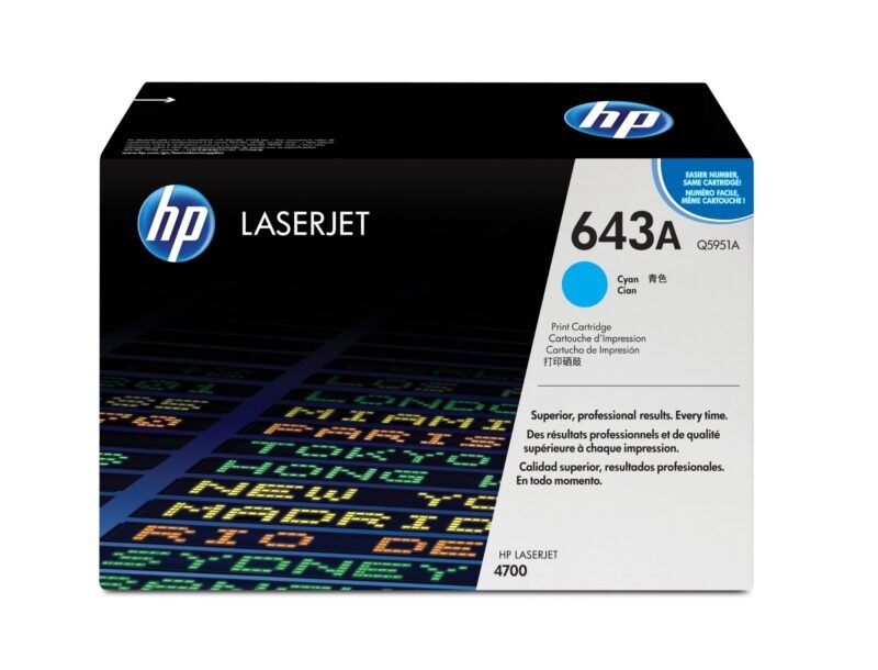HP 643A - cyan - original - LaserJet - toner cartridge (Q5951A), photo 1 of 1