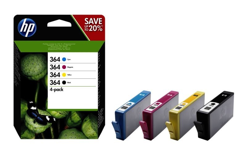 HP 364 - 4-pack - black, yellow, cyan, magenta - original - ink cartridge, photo 1 of 1