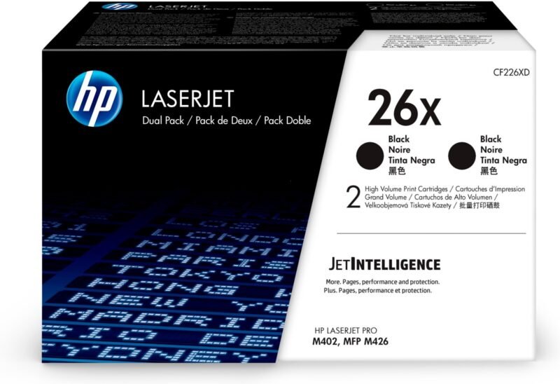 HP 26X - 2-pack - High Yield - black - original - LaserJet - toner cartridge (CF226XD), photo 1 of 1