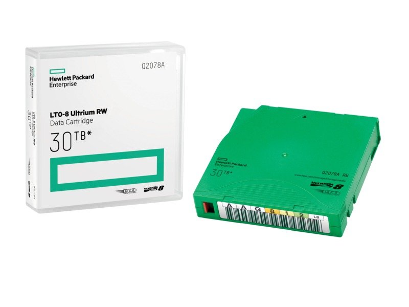 HPE Data Cartridge LTO-8 - Rewritable - Labeled - 20 Pack - 12 TB (Native) / 30 TB (Compressed), photo 1 of 1